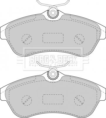 BORG & BECK Комплект тормозных колодок, дисковый тормоз BBP1735